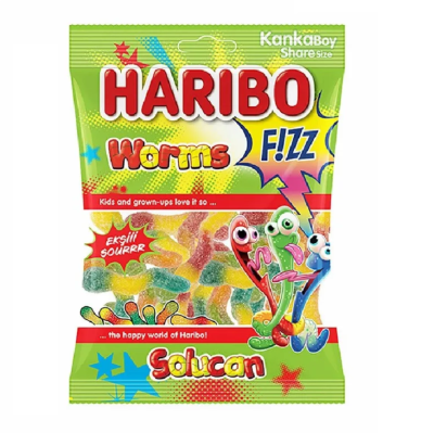 HARIBO WORMS FIZZ 70 GR