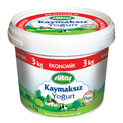 SUTAS YOGURT KAYMAKSIZ Y.YAGLI 3 KG